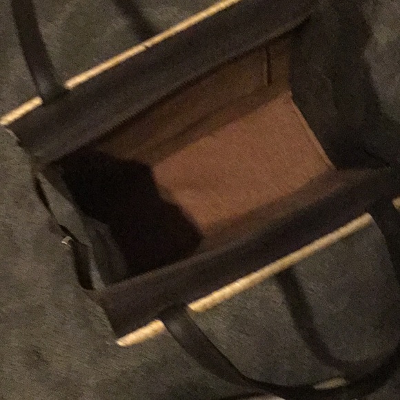 Ratan Handle Bag with Brown Leather Trim. NWT - Picture 7 of 9